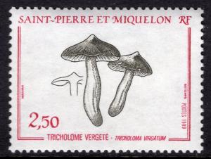 St Pierre and Miquelon 489 Mushrooms MNH VF