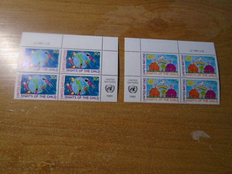 United Nations  New York  #  593-94   MNH   Imprint Block