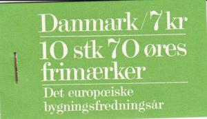 Denmark 1975 70o Church of Moravian Brotherhood  BOOKLET VF/NH