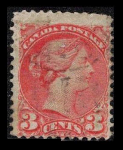 CANADA 1888 QUEEN VICTORIA VINTAGE 3c VERMILLON #41 USED SEE SCAN