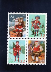 3007a Christmas, MNH blk/4