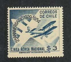 Chile; Scott C170; 1954; Unused; NH; Planes