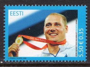 050 - Estonia 2008 - Gerd Kanter - Olympic Gold Medallist - MNH
