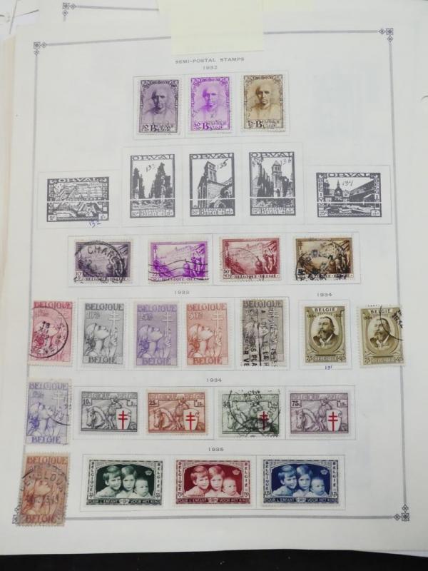 EDW1949SELL : BELGIUM Very clean Mint & Used collection on album pages Cat $2355