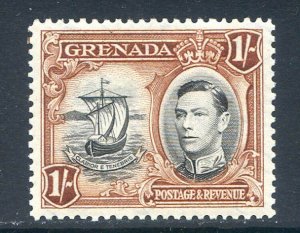 Grenada 1/- Black & Brown SG160 Mounted Mint