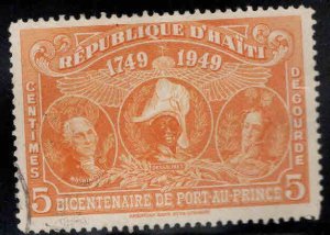 Haiti  Scott RA15 Used centennial of Port au Prince