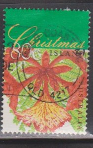 CHRISTMAS ISLAND Scott # 414 Used - Flame Tree - Christmas 1998