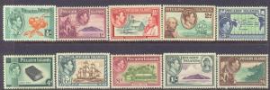 Pitcairn Isl.   1-8 MINT OG 1940 (10) KGVI Defins.