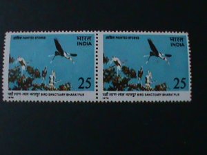 INDIA-1976 -SC#713  BHARATPUR  WATER BIRDS MNH  PAIR-VERY FINE -LAST ONE