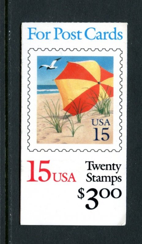 SCOTT  BK170  BEACH UMBRELLA  15¢  (2443a)  BOOKLET OF 2O  MNH