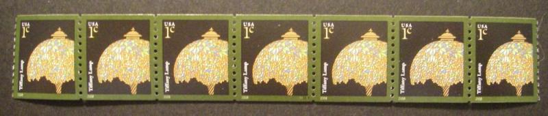 Scott 3758A, 1c Tiffany Lamp, PNC7, #S111111, MNH, NICE
