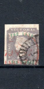 Australia - Victoria 1555 6d (TOO LATE) SG 33 FU CDS