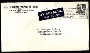 Canada-cover #9946 - 15c Gannet airmail to Germany - Montreal , PQ -15c franking