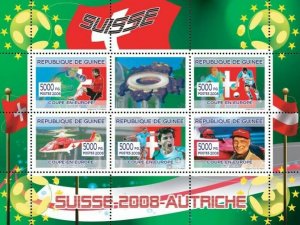 Guinea 2008 MNH - Swiss football players, Swiss rescue helicopter. Mi 5416-5420