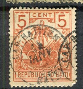 HAITI; 1890s classic Palm Tree issue fine used 5c. value