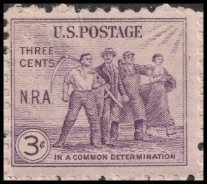 US 732 Group of Workers NRA 3c single MNH 1933