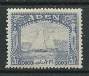 ADEN - Scott 7 - Dhow Issue - 1937- MH - Single 3.1/2a Stamp