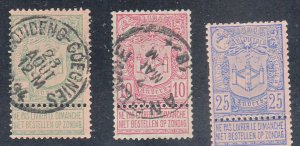 Belgium - 1894 - SC 76-78 - Used/LH - Complete set - 78 LH