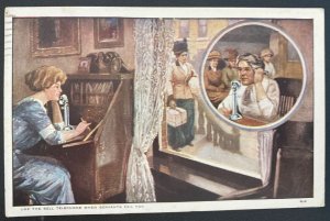 1912 Brooklyn NY Usa Picture Postcard Cover Use The Bell The le phone When Serva