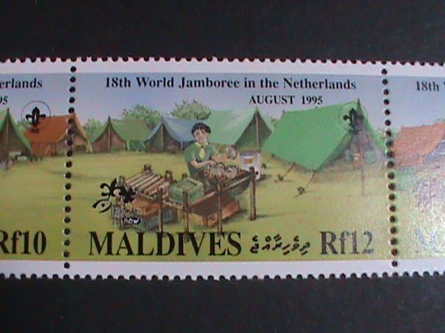 MALDIVES ISLAND-SCOUTING YEAR MNH STRIP  VERY FINE WE SHIP TO WORLD WIDE