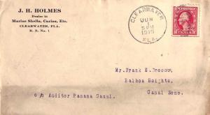 United States Florida Clearwater 1915 duplex  2c Washington Franklin to Canal...