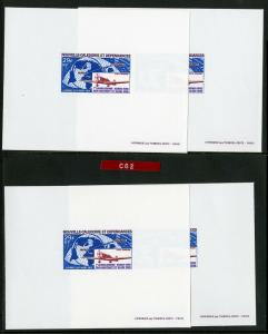 New Caledonia Stamps # C62 Deluxe Proofs Lot of 4