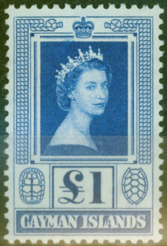 Cayman Islands 1959 £1 Blue SG161a V.F MNH 