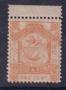 North Borneo 1887 Sc 36 Coat of Arms 1c MNH