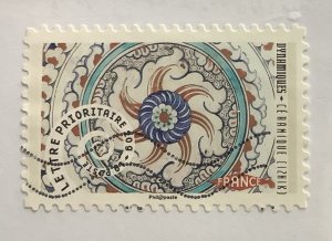 France 2014 Scott 4538 used - (66c),  Spirals, Izhik pottery