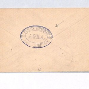 INDIA QV Stationery Cover Agra *MEDICAL MISSIONARY* Rajapur 1896 {samwells}PJ241