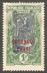 1922 Ubangi-Shari Scott 38 Stamp of Middle Congo Overprint MH