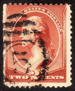 1883, US 2c, Washington, Used, Sc 210