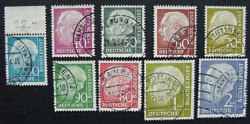 Germany, Scott 712-720, Used Short Set