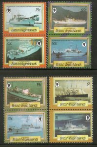 British Virgin Islands 1986 Ships Transport Sc 547-54 MNH # 609