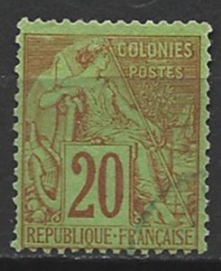 COLLECTION LOT 14443 FRENCH COLONIES #52 1881 CV+$18