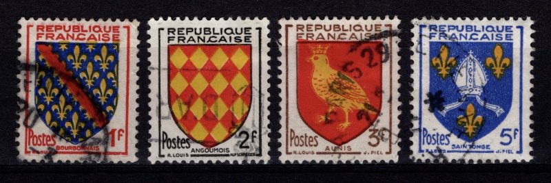 France 1954 Coat of Arms Definitives, Part Set [Used]