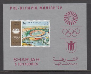 Sharjah MI B49B BL89B Summer Olympics Imperf Souvenir Sheet MNH VF