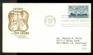 1069 SOO LOCKS FDC FDC SAULT SAINTE MARIE, MI HOUSE OF FARNAM CACHET