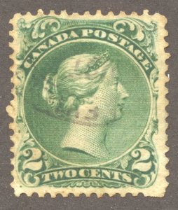 Canada Scott 24 UH - 1868 2c Queen Victoria - SCV $100.00