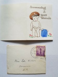 1942 Littleton MASS Cover and Baby Announcement to SC 