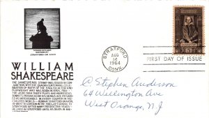 #1250 William Shakespeare – Anderson Cachet Addressed to Anderson SCand