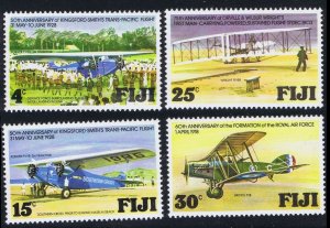 1978 Fiji 375-378 Airplanes