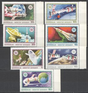 Wb048 1975 Mongolia Space Exploration Apollo-Soyuz 1Set Mnh