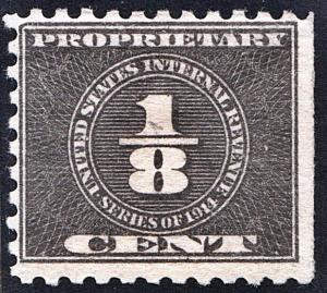 RB32 1/8¢ Proprietary Stamp (1914) MHR
