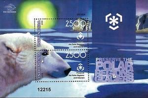 Indonesia 2009 Polar Glacier White Bear Animal Mammal MNH 