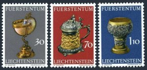 Liechtenstein 530-532, MNH. Michel 587-589. Drinking vessels-Princely, 1973.