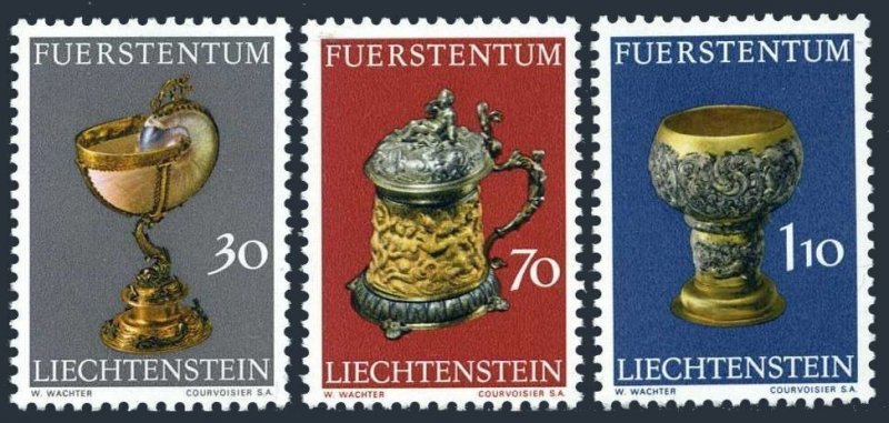 Liechtenstein 530-532, MNH. Michel 587-589. Drinking vessels-Princely, 1973.