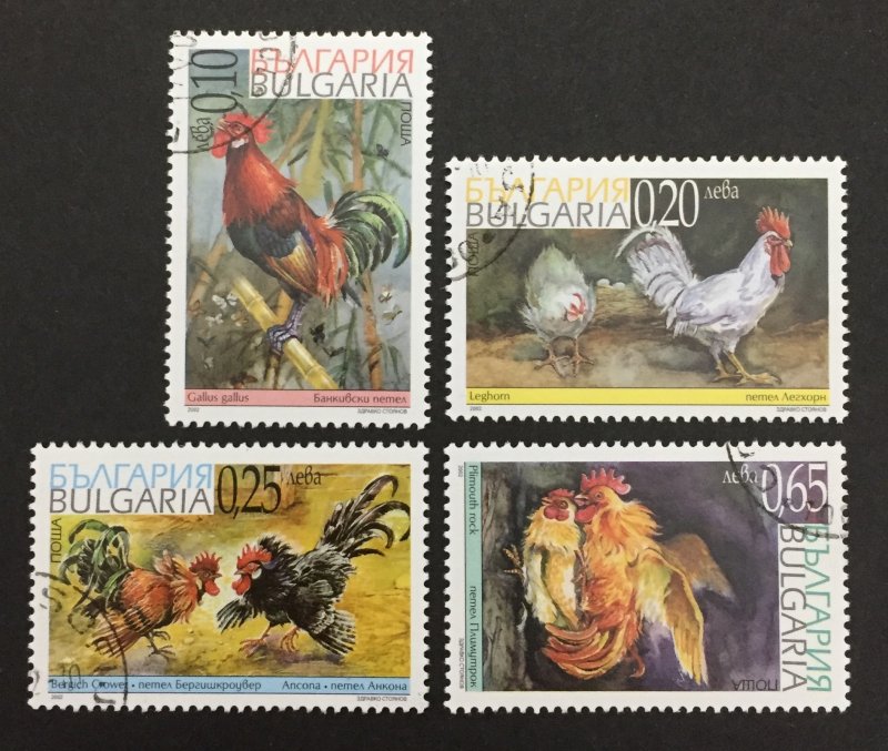 Bulgaria 2002 #4226-9, Roosters, Used/CTO.