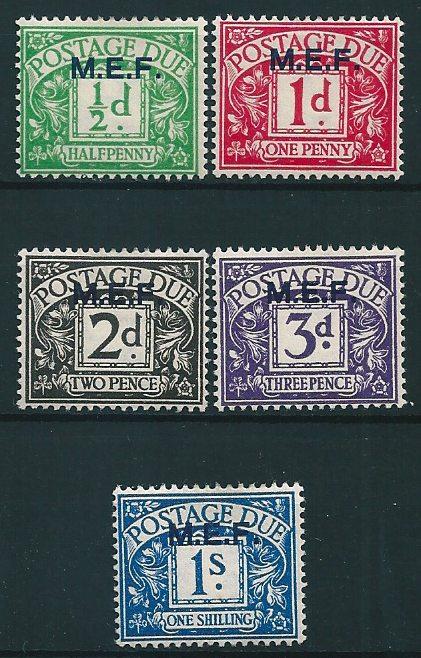 M.E.F. : V042 - British occup. p. due : mint complete set