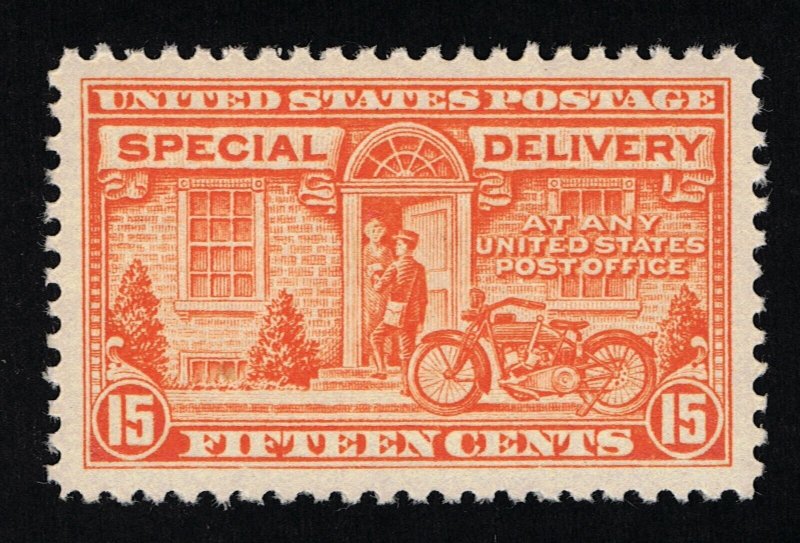 EXCELLENT GENUINE SCOTT #E13 VF-XF MINT OG NH 1925 DEEP ORANGE SPECIAL DELIVERY